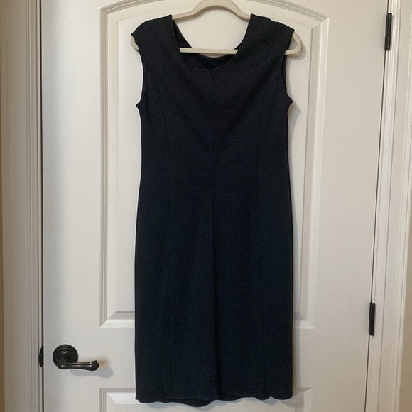 NWT Armani Midi Dress Womens 10 work office Preppy classic Made in Italy viscose - Picture 4 of 16